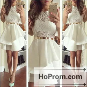 Sleeveless Short A-Line Prom Dresses Homecoming Dresses