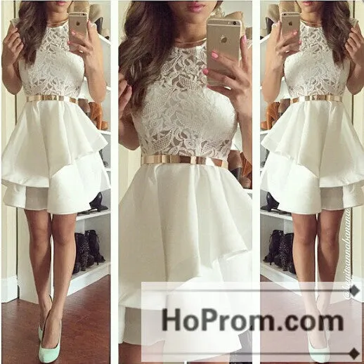 Sleeveless Short A-Line Prom Dresses Homecoming Dresses