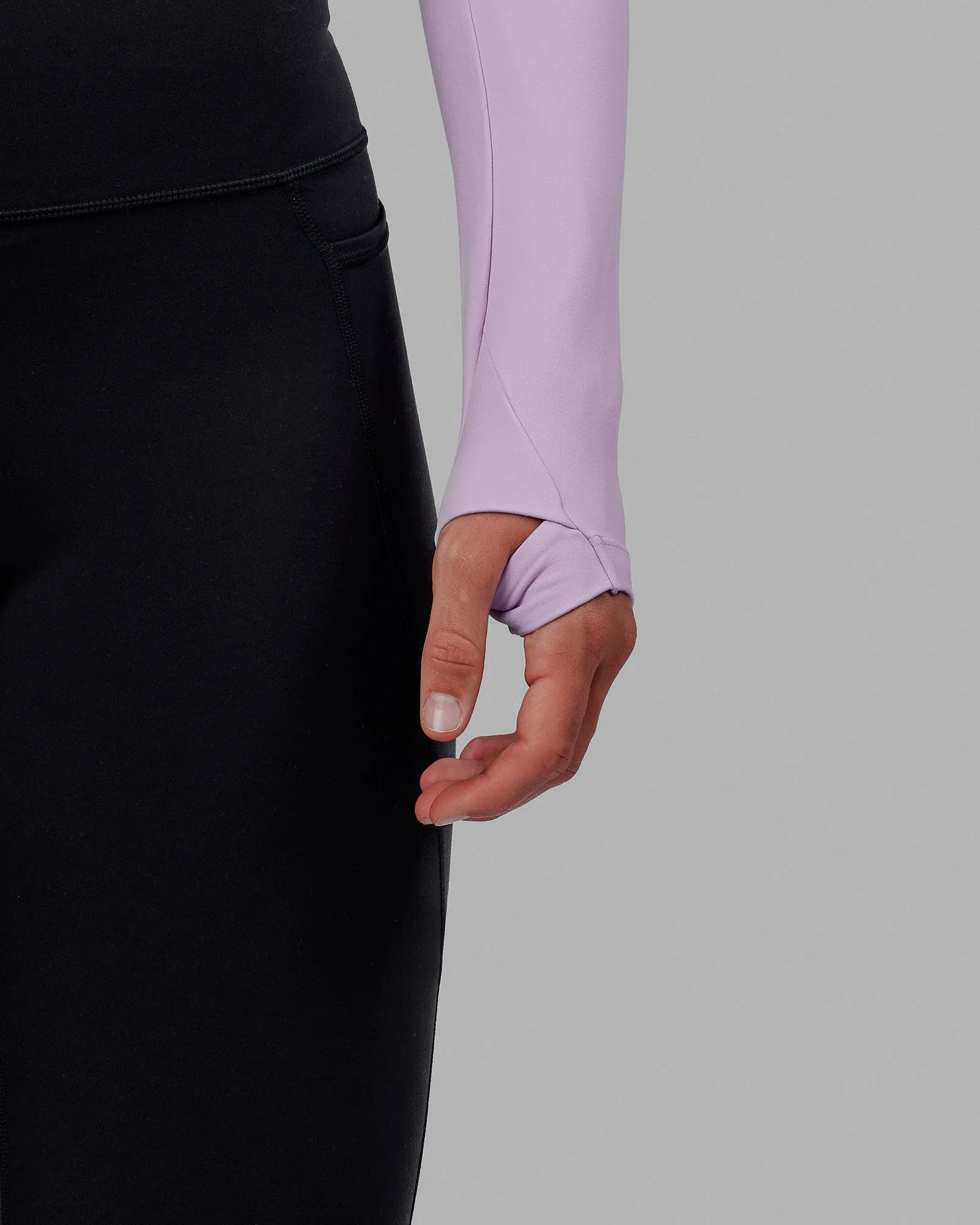 Staple Long Sleeve Cropped Tee - Pale Lilac