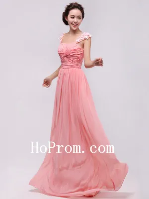 Straps Pink Prom Dress,Simple Prom Dresses,Evening Dress