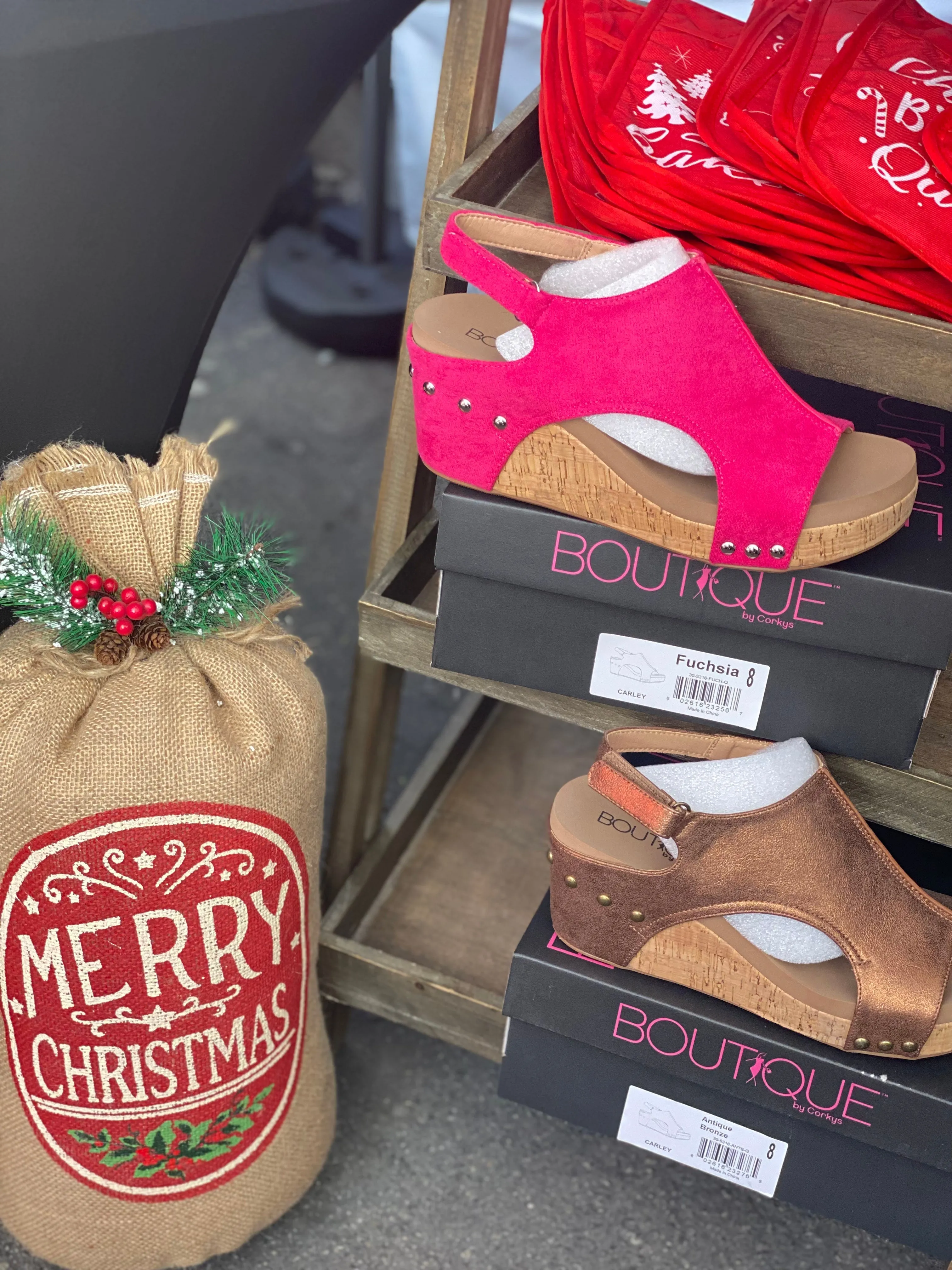 Stylish Comfortable Womens Footwear Fuchsia Suede Smooth Antique Bronze Corkys Footwear High-quality Open Toe Supportive Wedge Shoes