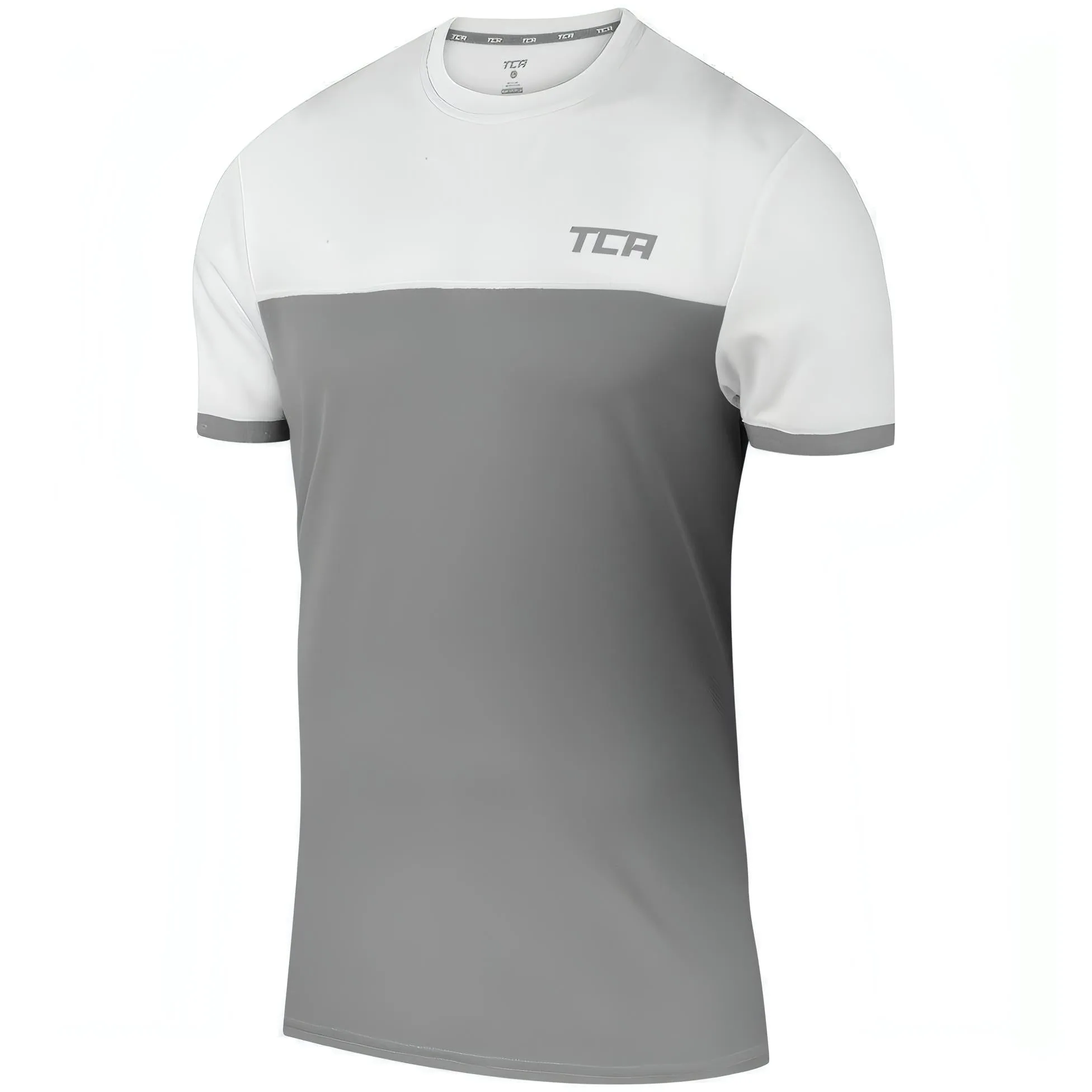 TCA Aeron Short Sleeve Junior Running Top - Grey