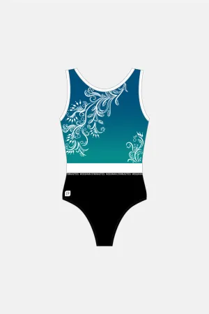 Teal Training Sleeveless Leotard