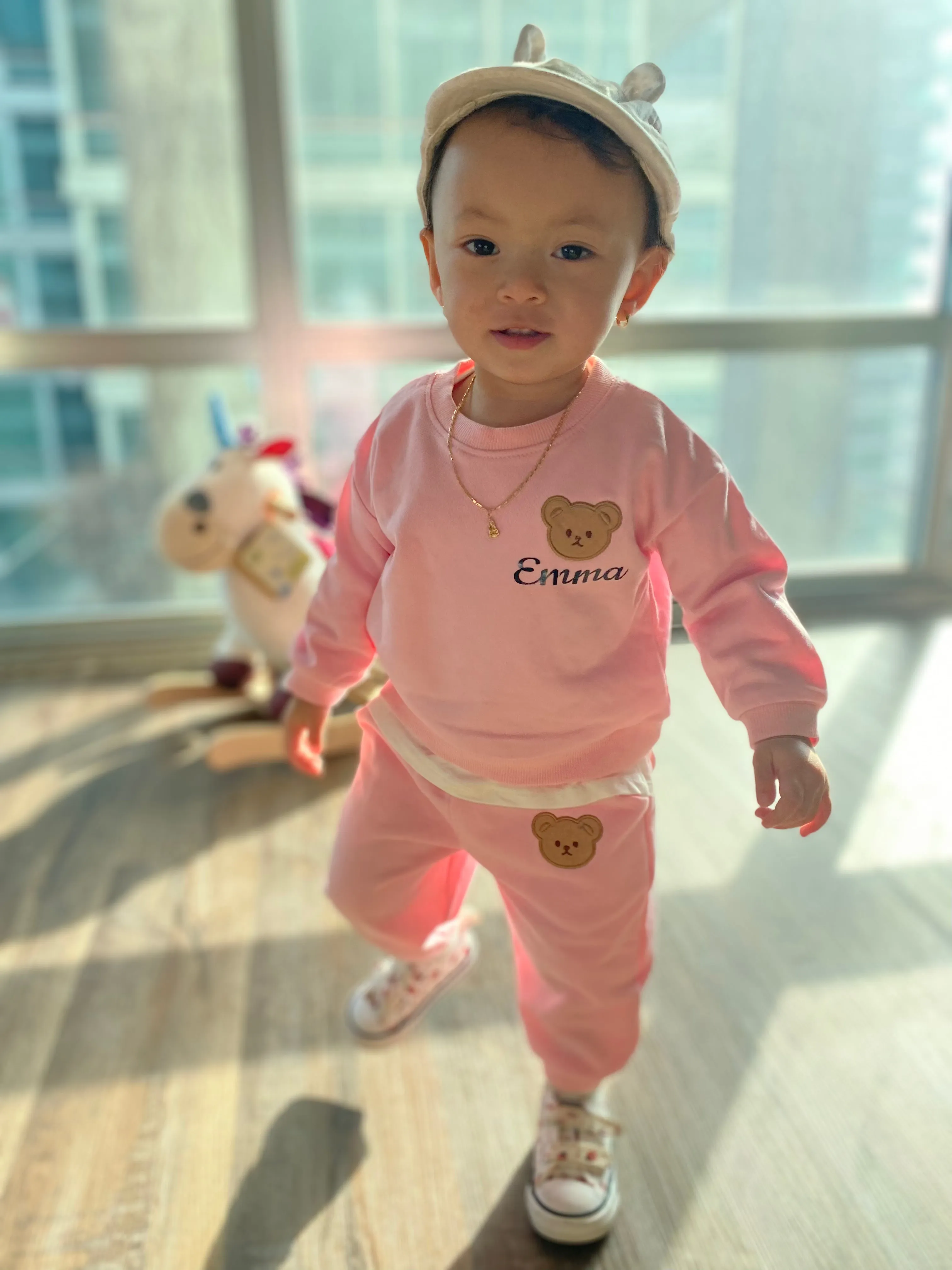 Teddy Bear Jogger Set- Lightweight Cotton