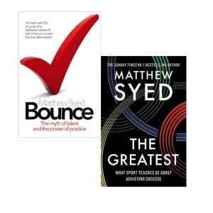 The Greatest & Bounce By Matthew Syed 2 Books Collection Set