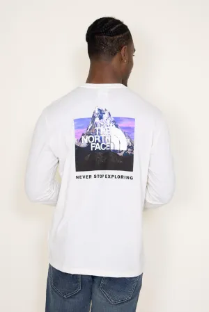 The North Face Long Sleeve Box Logo T-Shirt for Men in White | NF0A811N-OFM