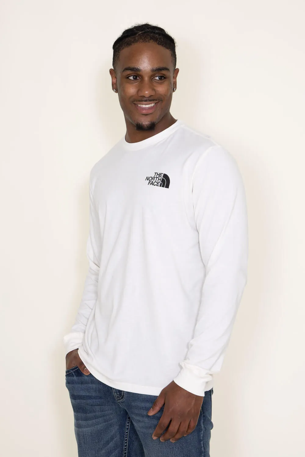 The North Face Long Sleeve Box Logo T-Shirt for Men in White | NF0A811N-OFM
