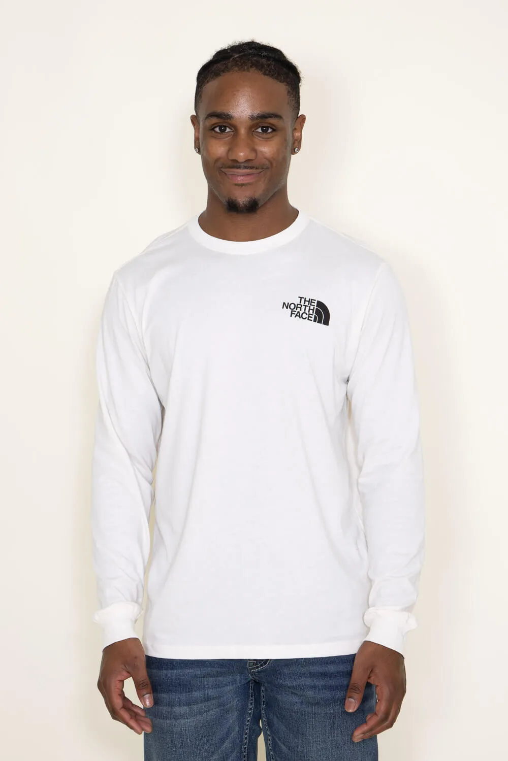 The North Face Long Sleeve Box Logo T-Shirt for Men in White | NF0A811N-OFM