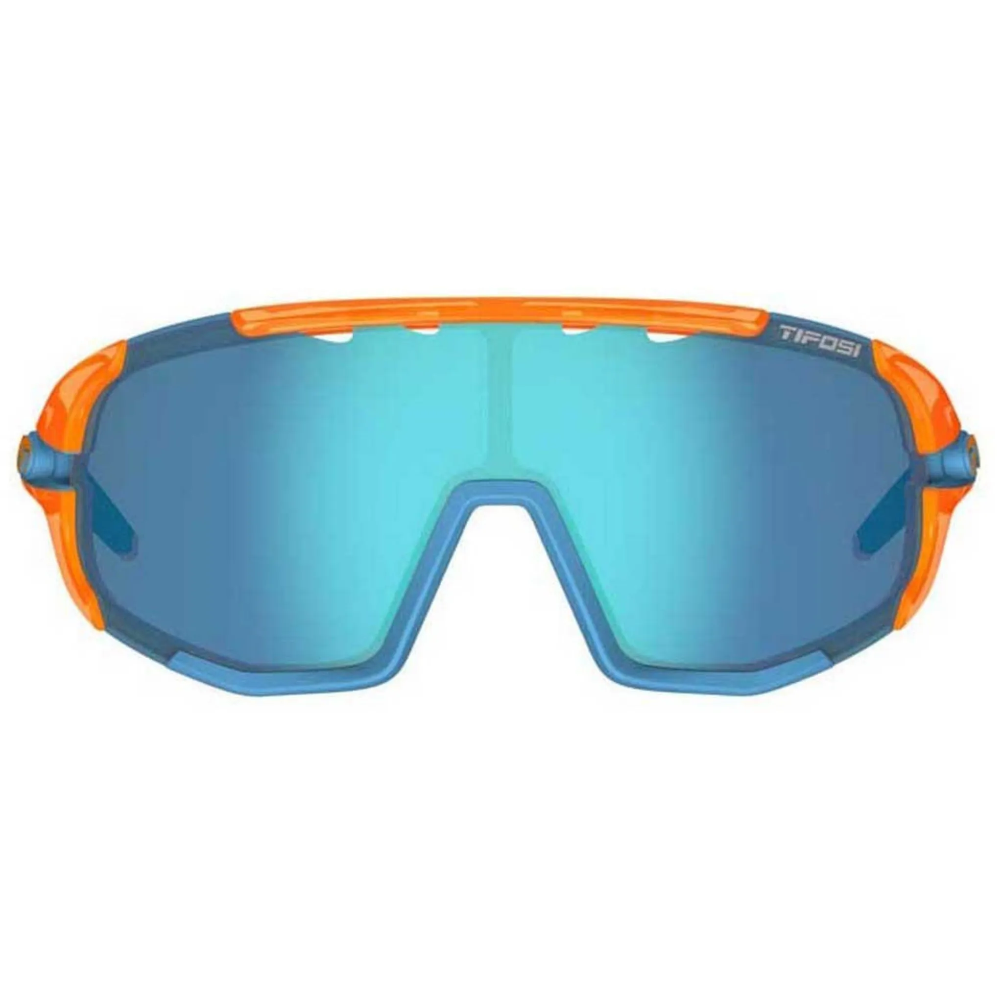 Tifosi Sledge Cycling Glasses Crystal Orange/Clarion Blue/AC Red/Clear Lens
