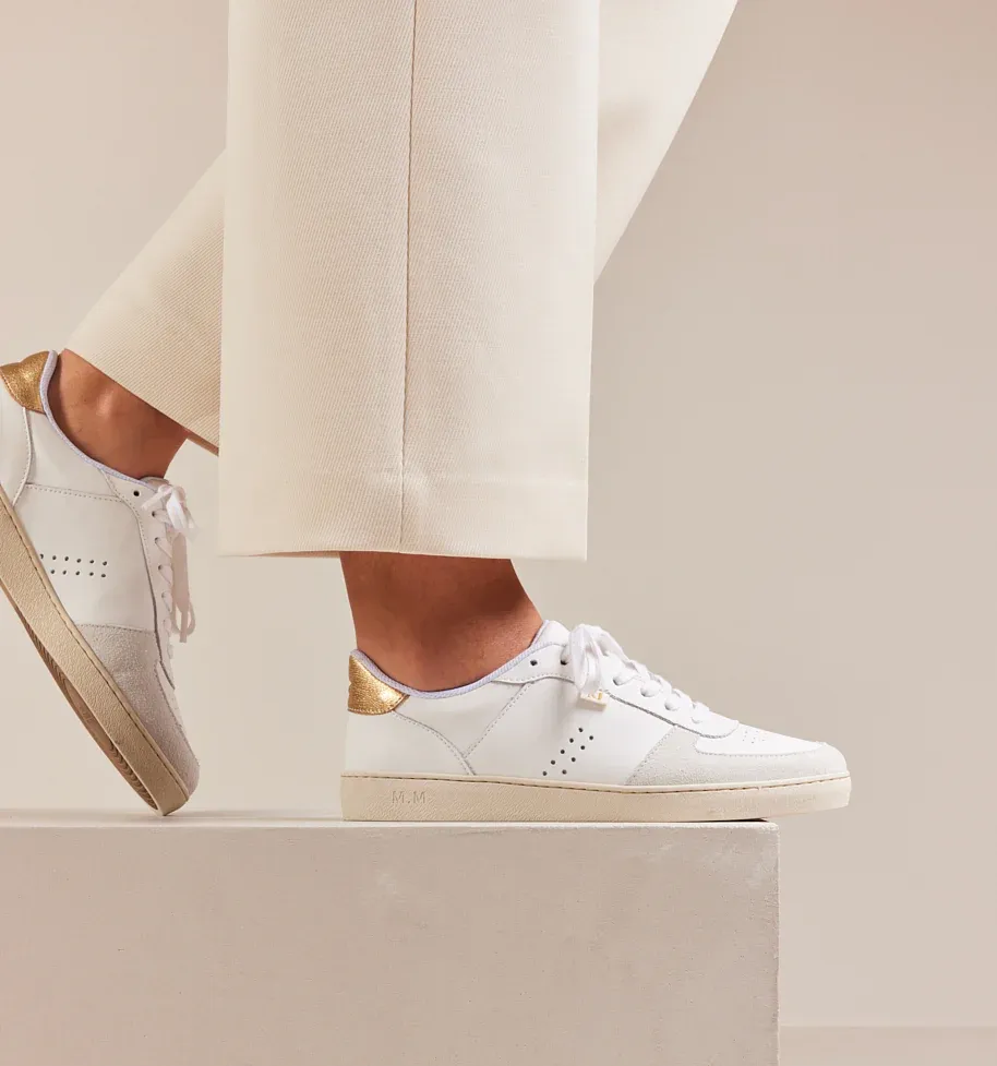 Trainers MARIE White & Gold