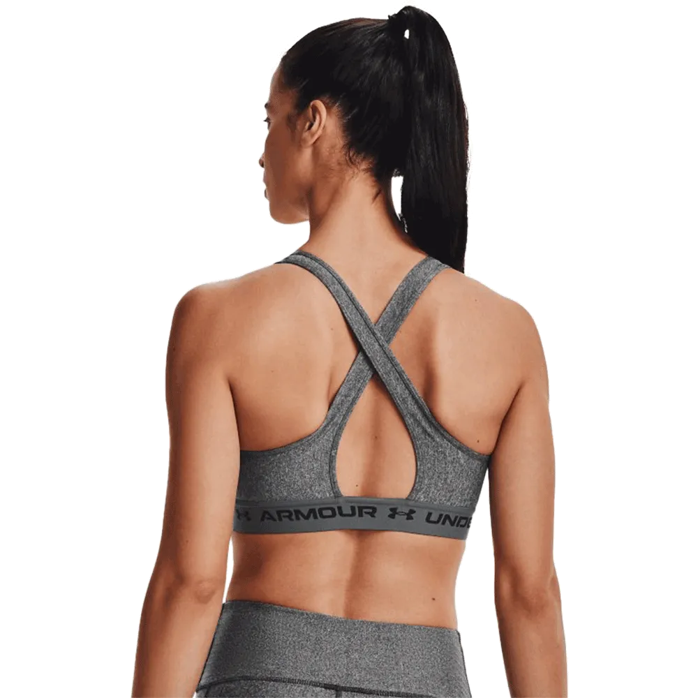 UA Women's Armour® Mid Crossback Heather Sports Bra