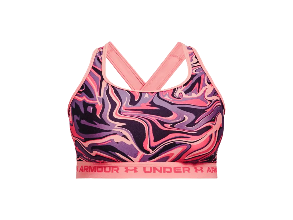 UA Women's Armour® Mid Crossback Print Sports Bra