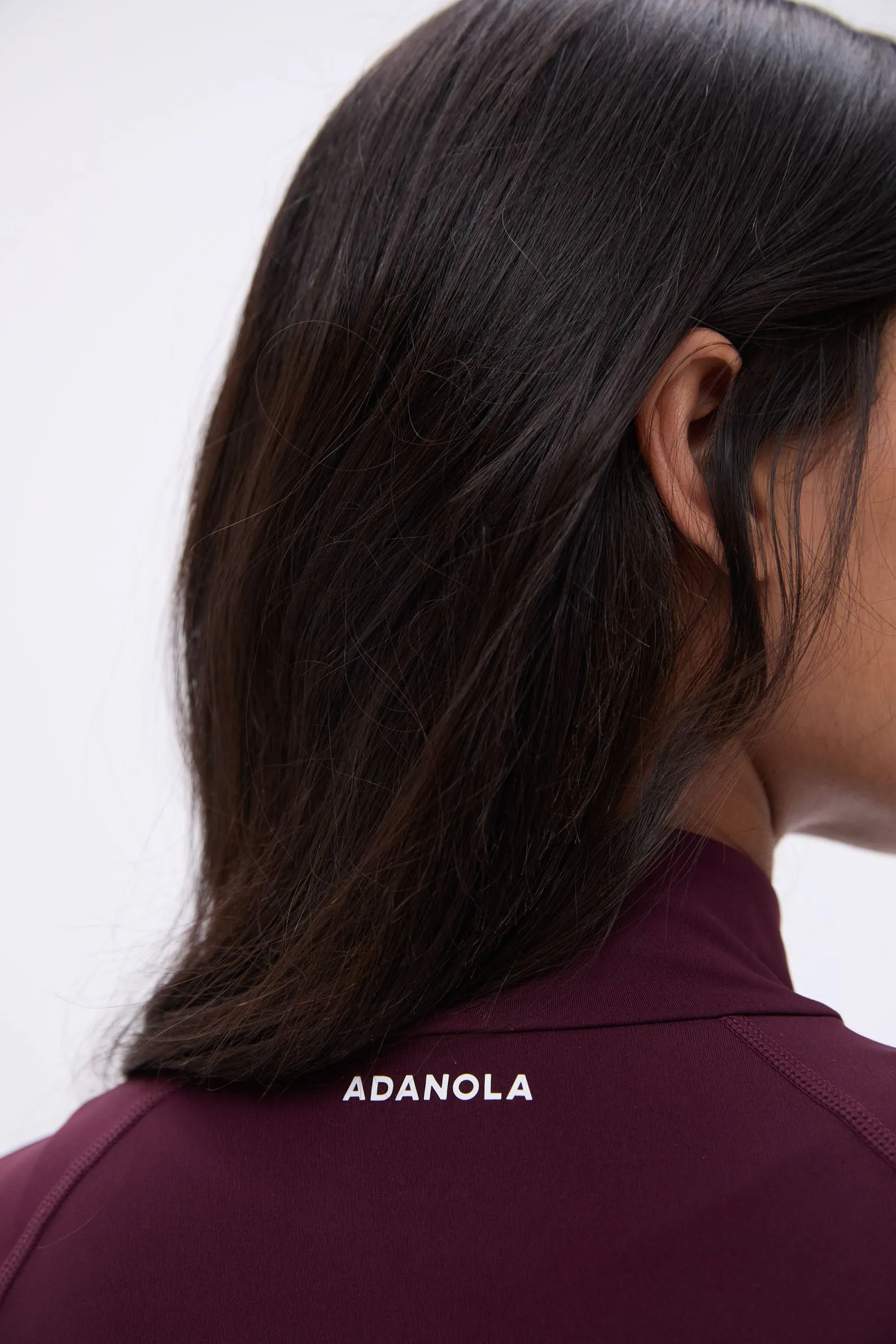 Ultimate Long Sleeve Quarter Zip Top  - Dark Cherry