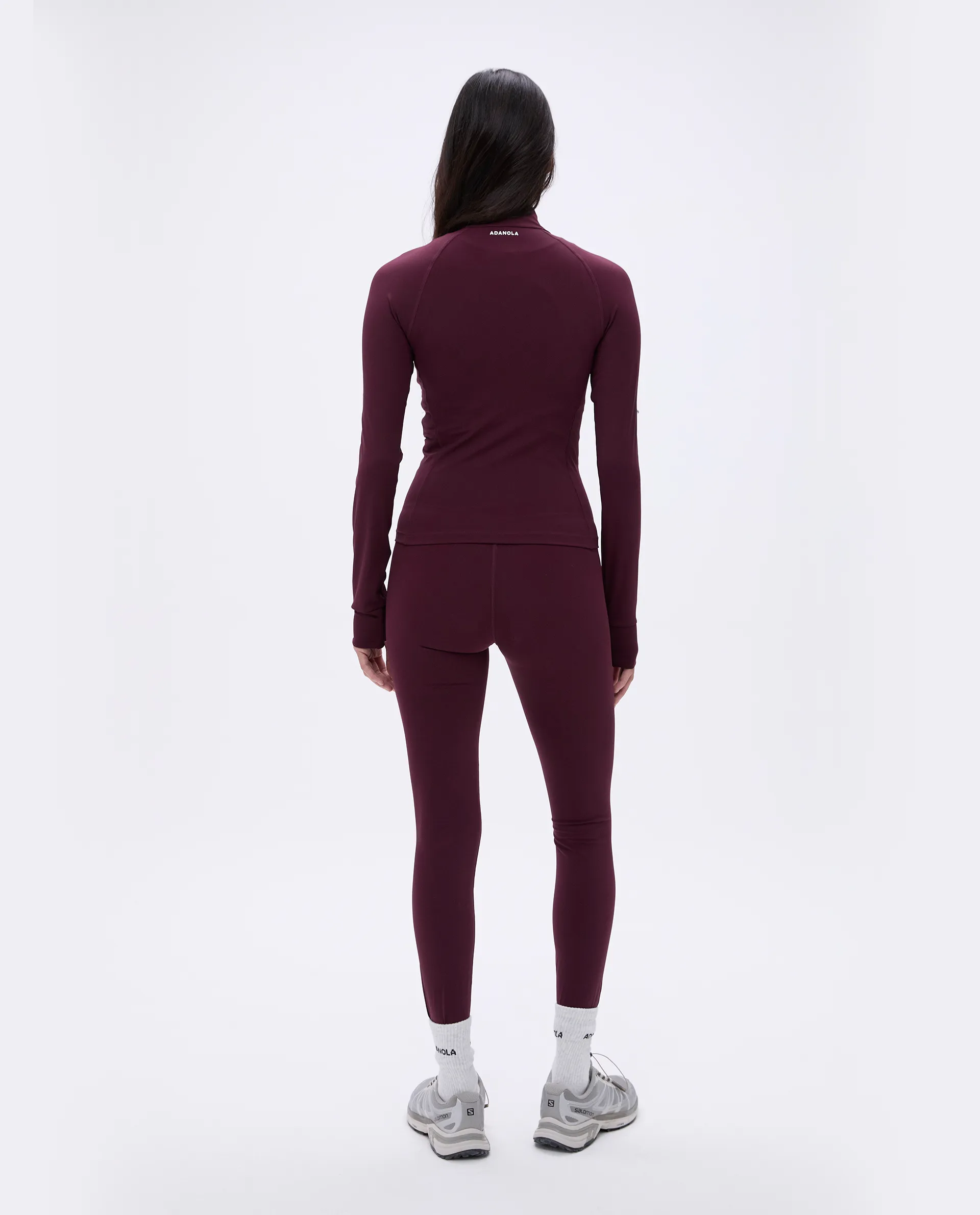 Ultimate Long Sleeve Quarter Zip Top  - Dark Cherry