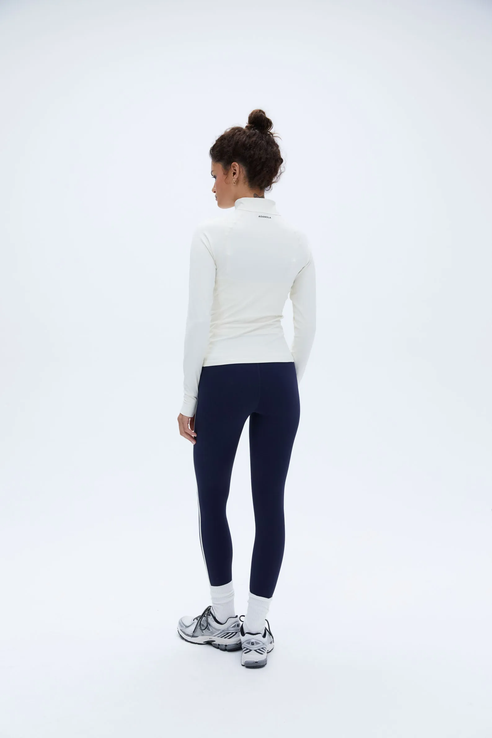Ultimate Long Sleeve Quarter Zip Top - Marshmallow White