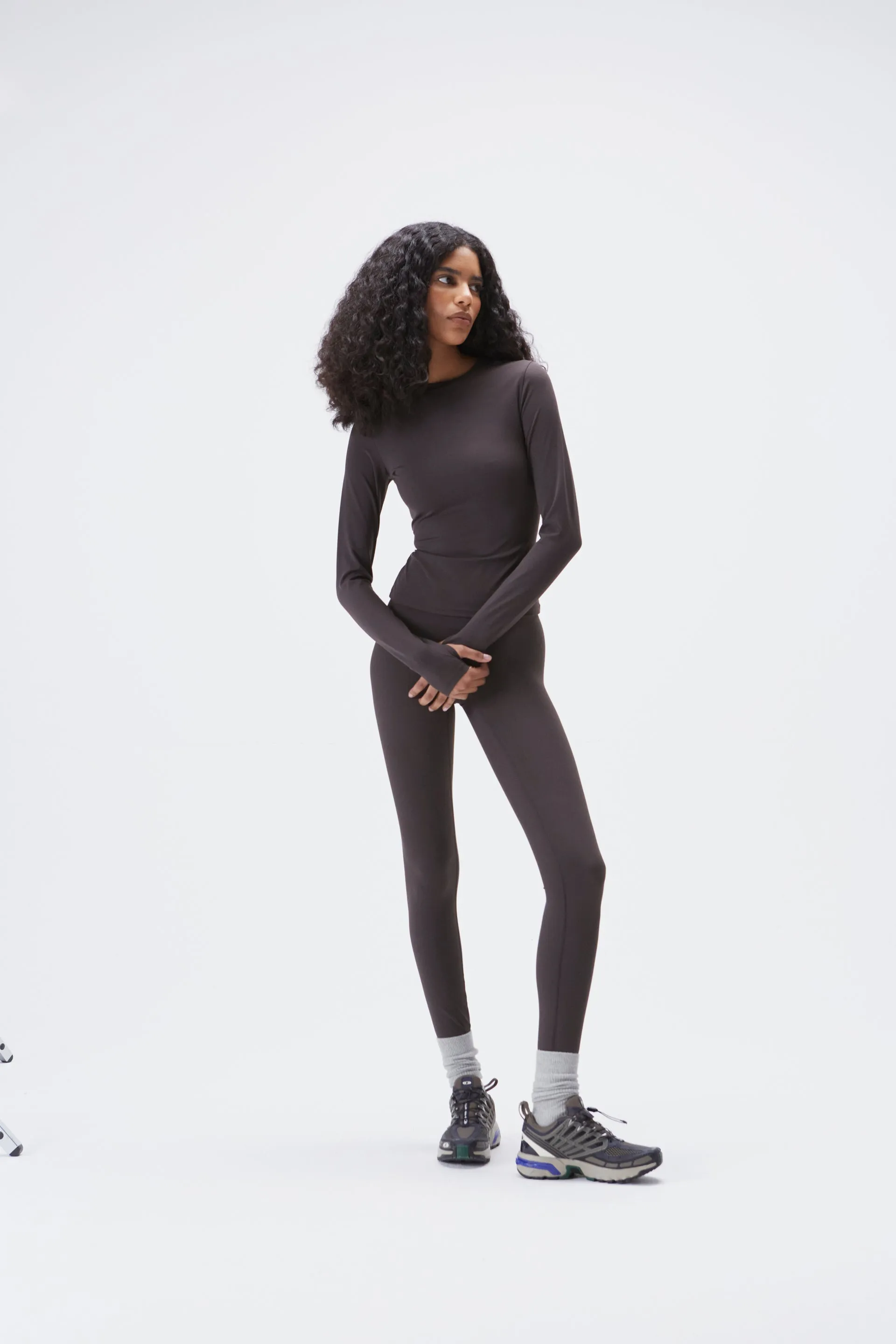 Ultimate Long Sleeve Top - Coffee Bean