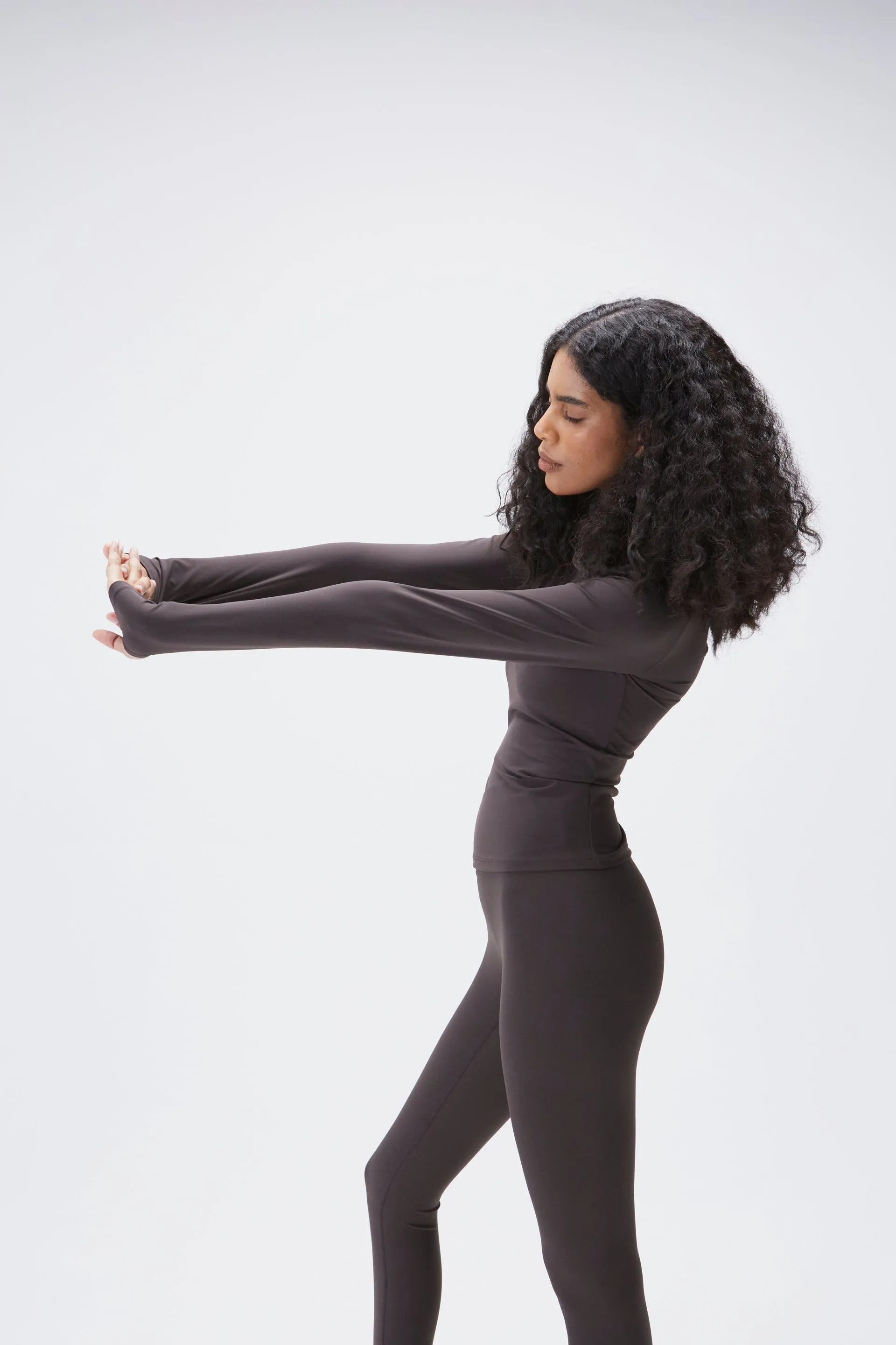 Ultimate Long Sleeve Top - Coffee Bean