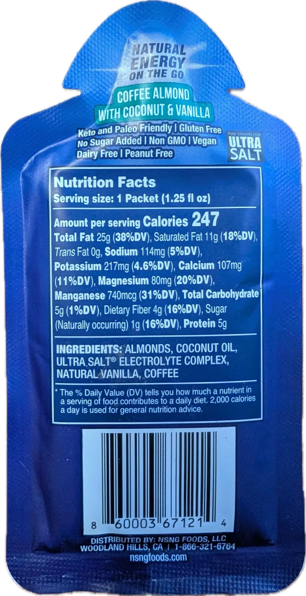 Ultra Fat Nut Butter Coffee Almond 10 Pack