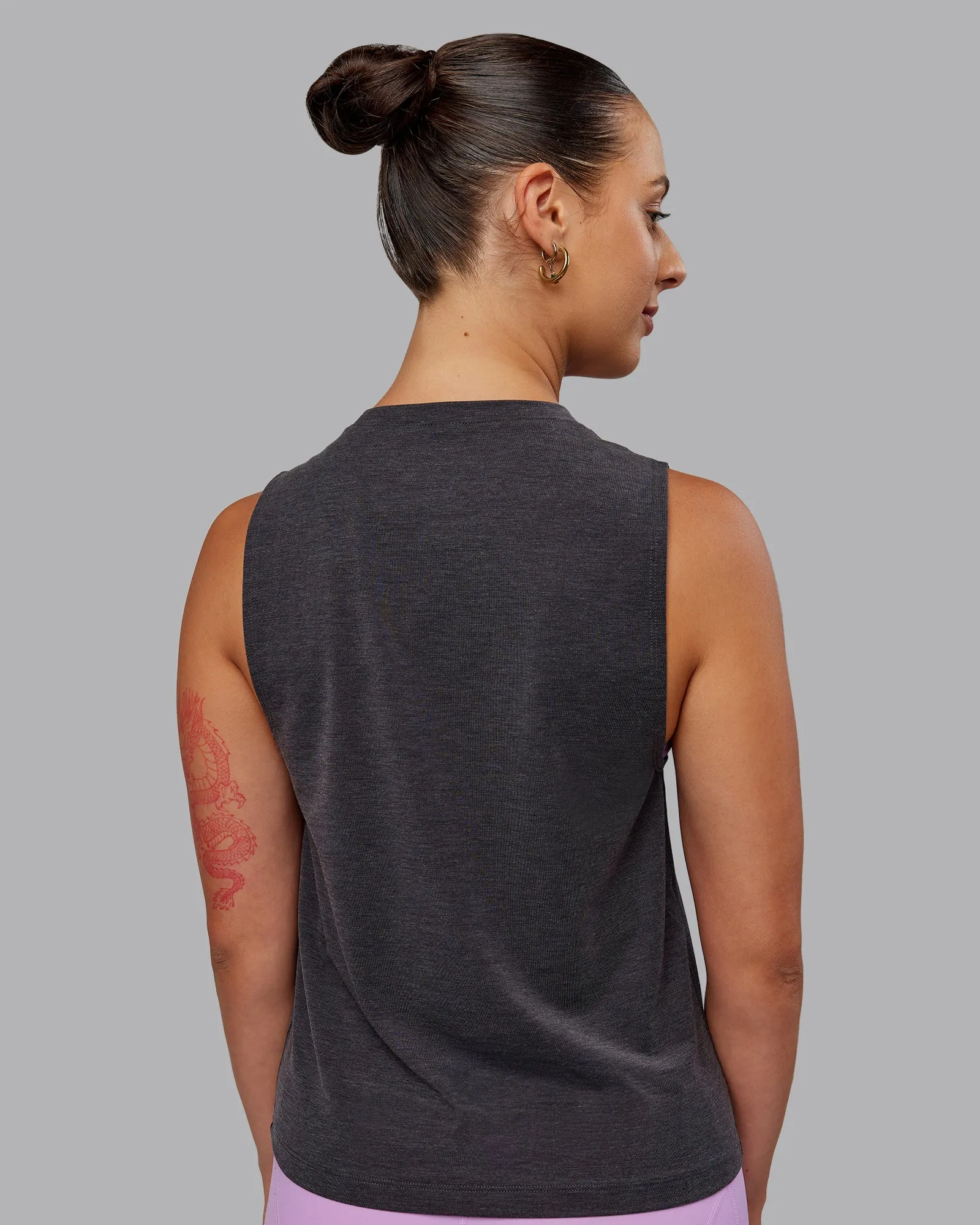 Unleash 1% Better Training Tank - Charcoal Marl-White