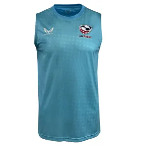 USA Rugby Dot Printed Training Singlet by Castore