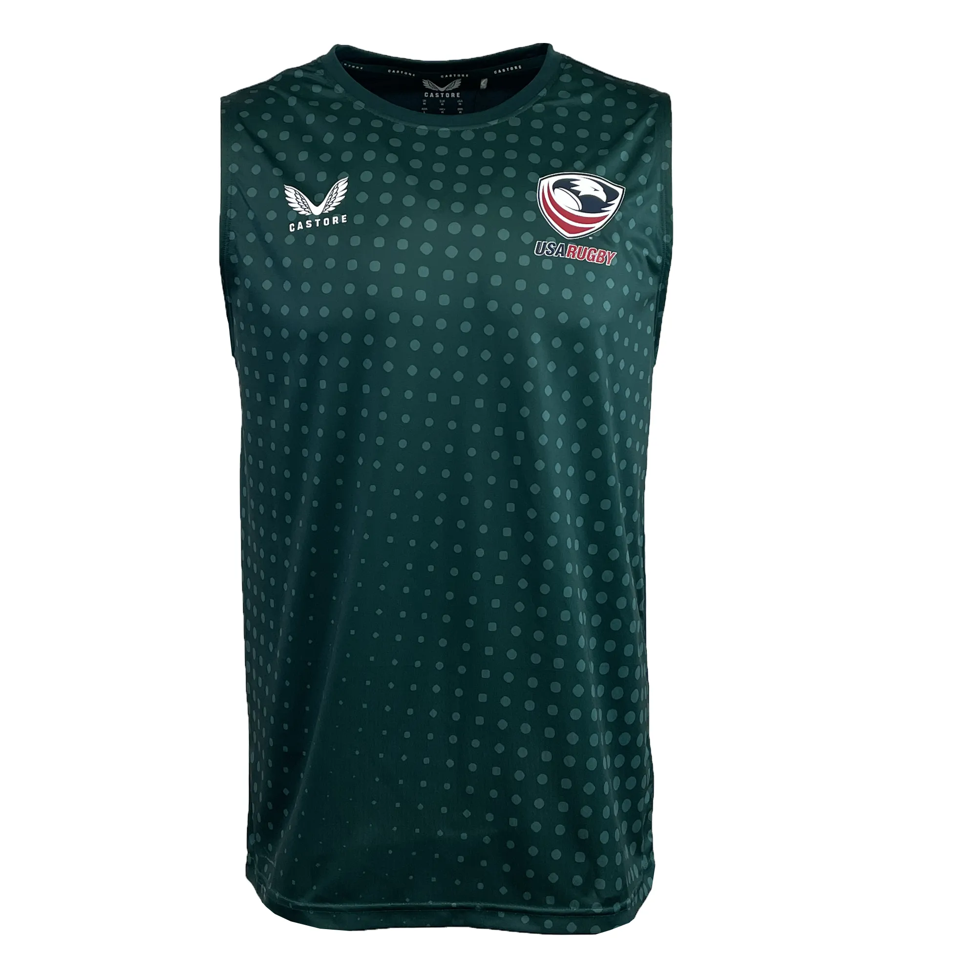 USA Rugby Dot Printed Training Singlet by Castore