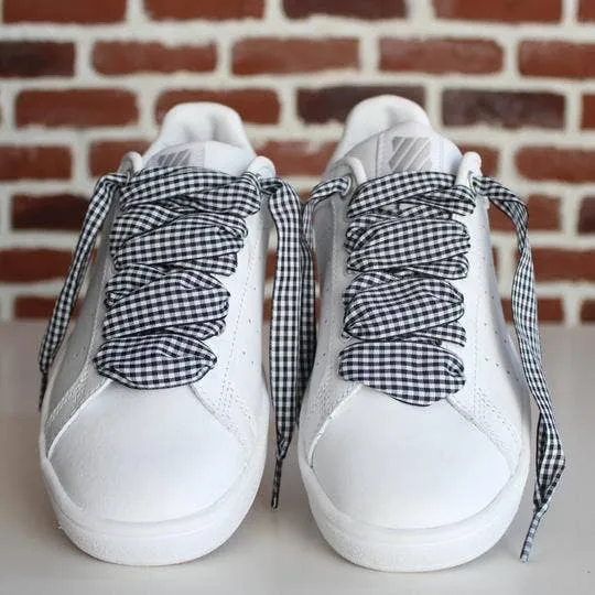 Vichy pattern laces - Black