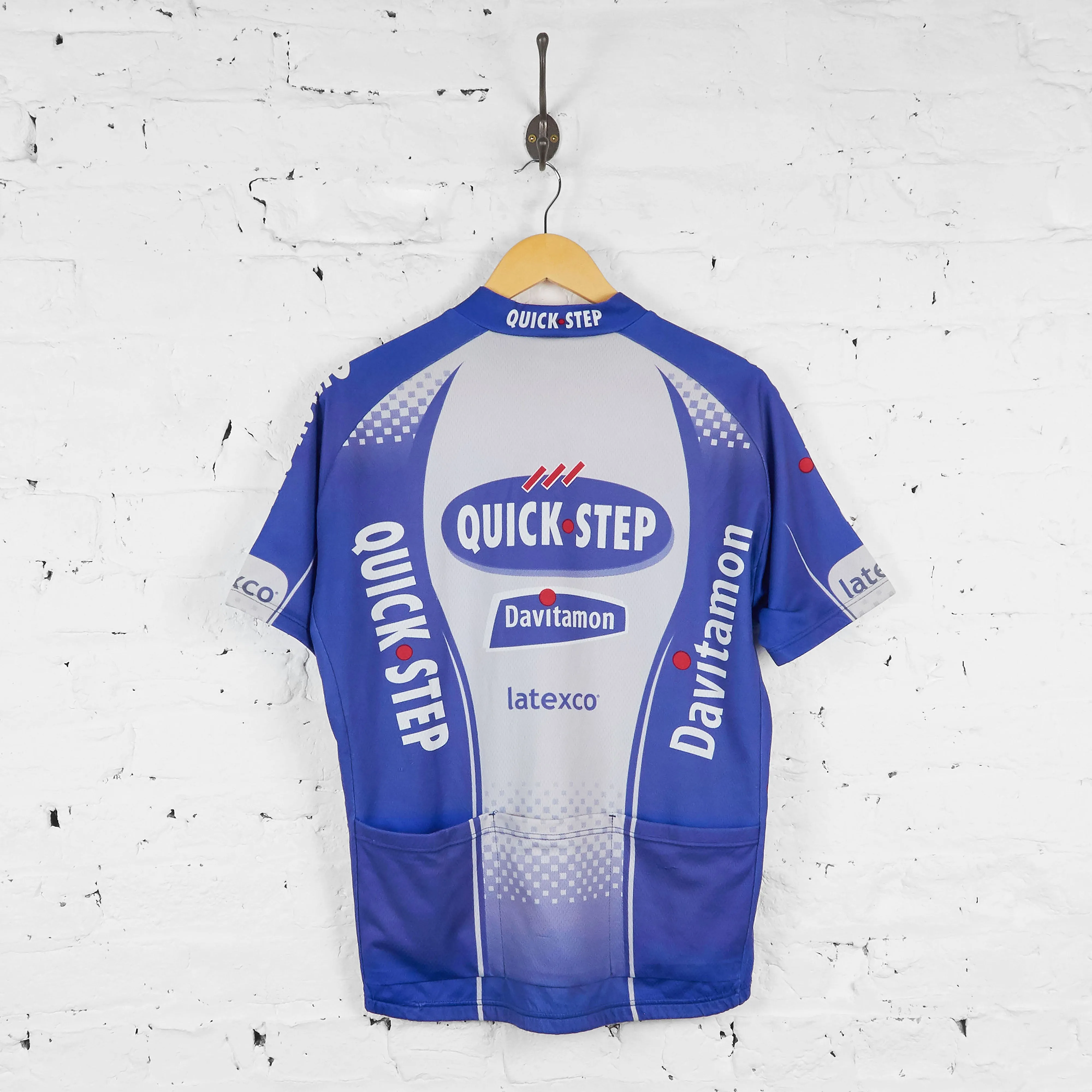 Vintage Quick Step Davitamon Cycling Jersey - Grey/Blue - XXL