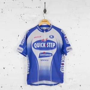 Vintage Quick Step Davitamon Cycling Jersey - Grey/Blue - XXL