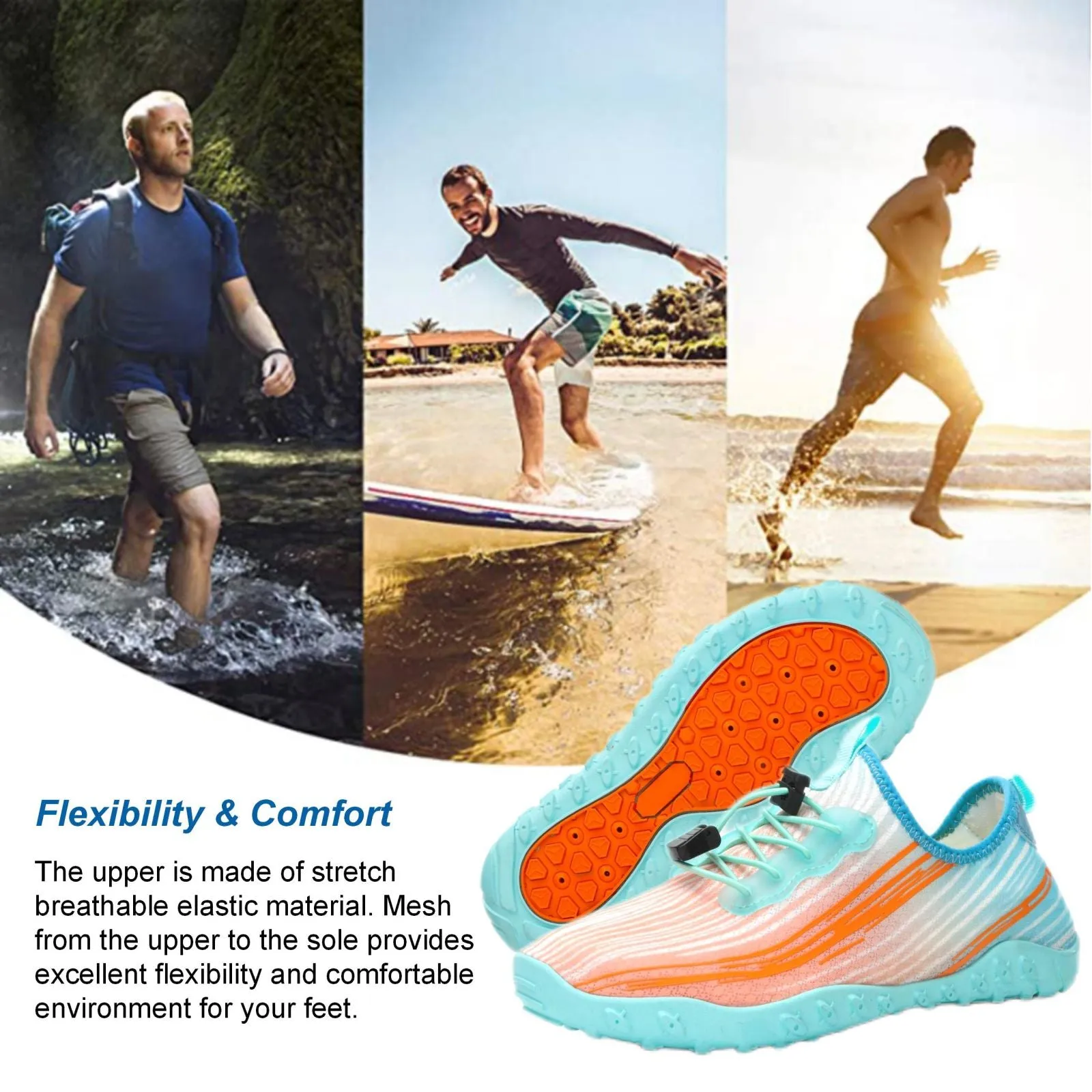 Water Shoes for Men & Women 2024 - Quick-Dry Aqua Socks Beach Swimming Shoes for Surfing Boating Drifting Hiking Yoga Cycling Water Aerobics
