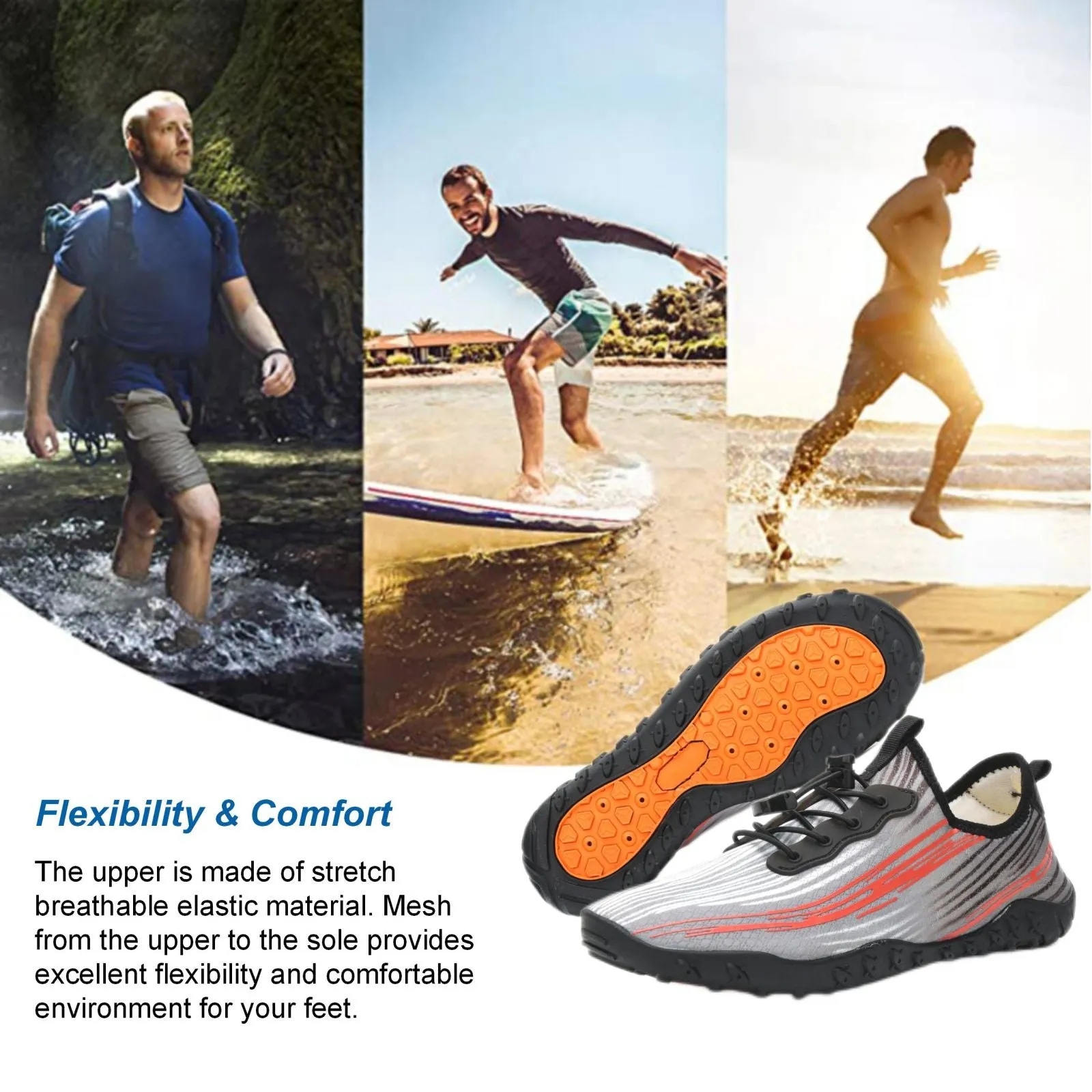 Water Shoes for Men & Women 2024 - Quick-Dry Aqua Socks Beach Swimming Shoes for Surfing Boating Drifting Hiking Yoga Cycling Water Aerobics