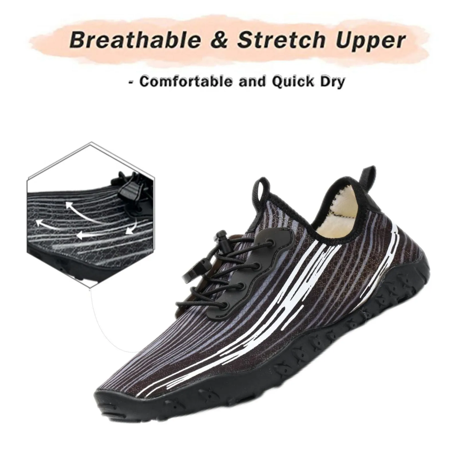 Water Shoes for Men & Women 2024 - Quick-Dry Aqua Socks Beach Swimming Shoes for Surfing Boating Drifting Hiking Yoga Cycling Water Aerobics