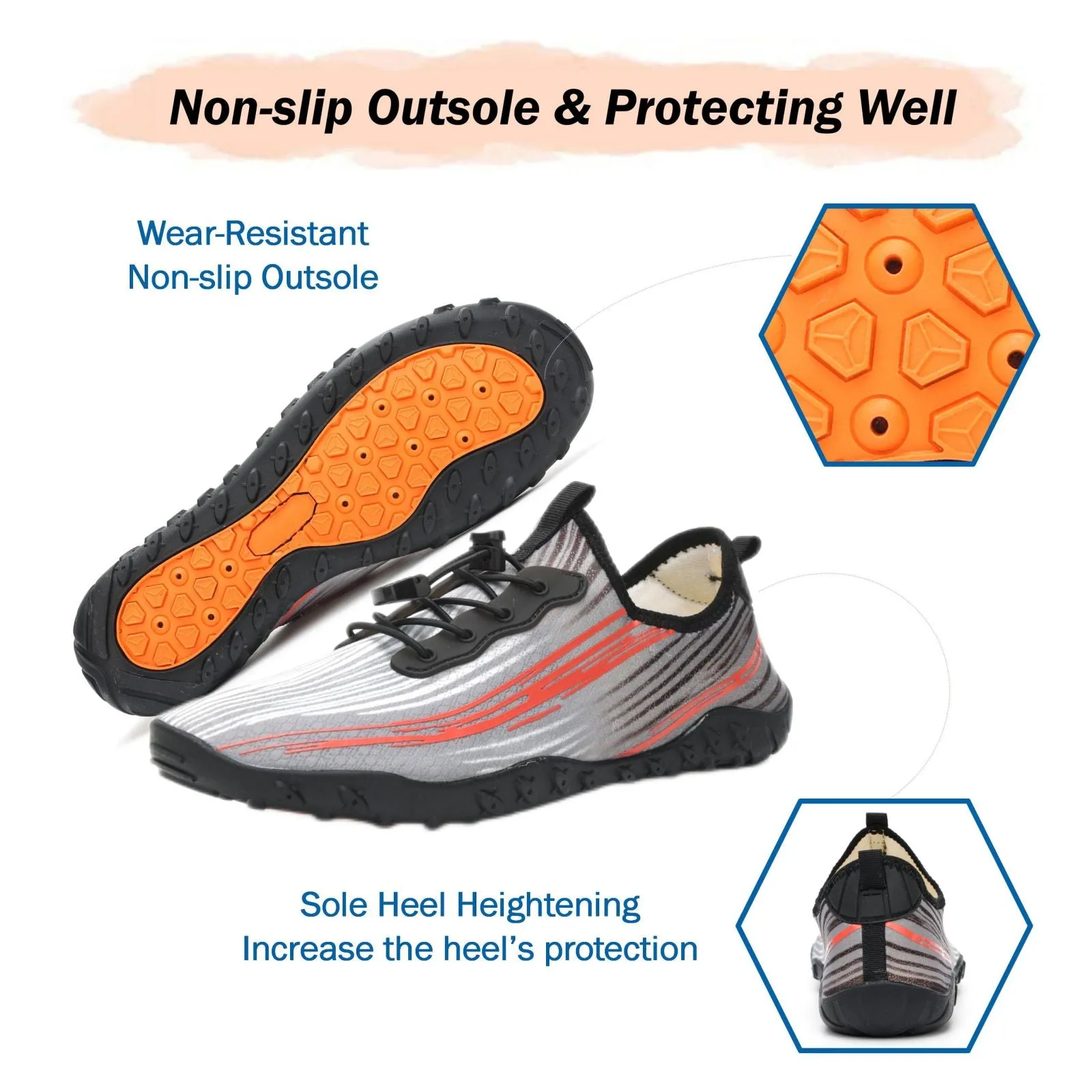 Water Shoes for Men & Women 2024 - Quick-Dry Aqua Socks Beach Swimming Shoes for Surfing Boating Drifting Hiking Yoga Cycling Water Aerobics