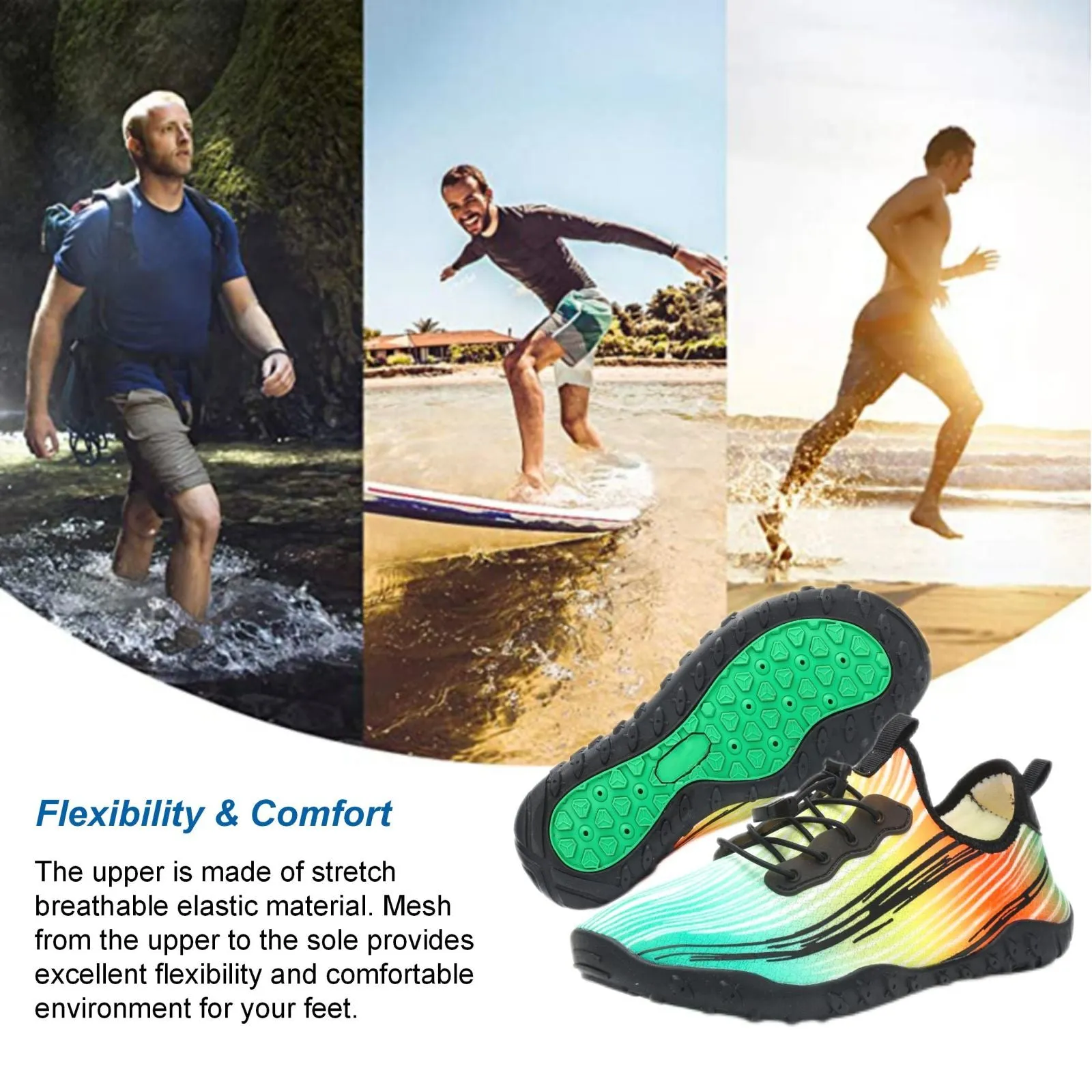 Water Shoes for Men & Women 2024 - Quick-Dry Aqua Socks Beach Swimming Shoes for Surfing Boating Drifting Hiking Yoga Cycling Water Aerobics