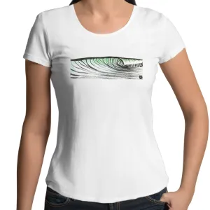 Wave drawn - AS Colour Mali - Womens Scoop Neck T-Shirt