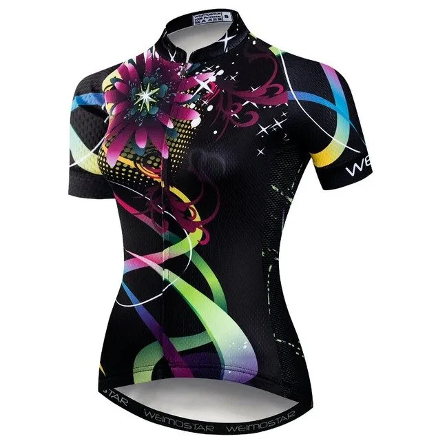Weimostar Women Cycling Jersey 2021 Black Bike Shirt ProTeam Ciclismo Cycling Clothing Summer Bicycle Mtb Maillot Bike jersey