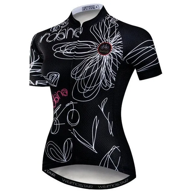 Weimostar Women Cycling Jersey 2021 Black Bike Shirt ProTeam Ciclismo Cycling Clothing Summer Bicycle Mtb Maillot Bike jersey