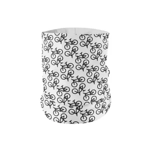 White Bike Neck Gaiter fits Kids, Youth and Petite