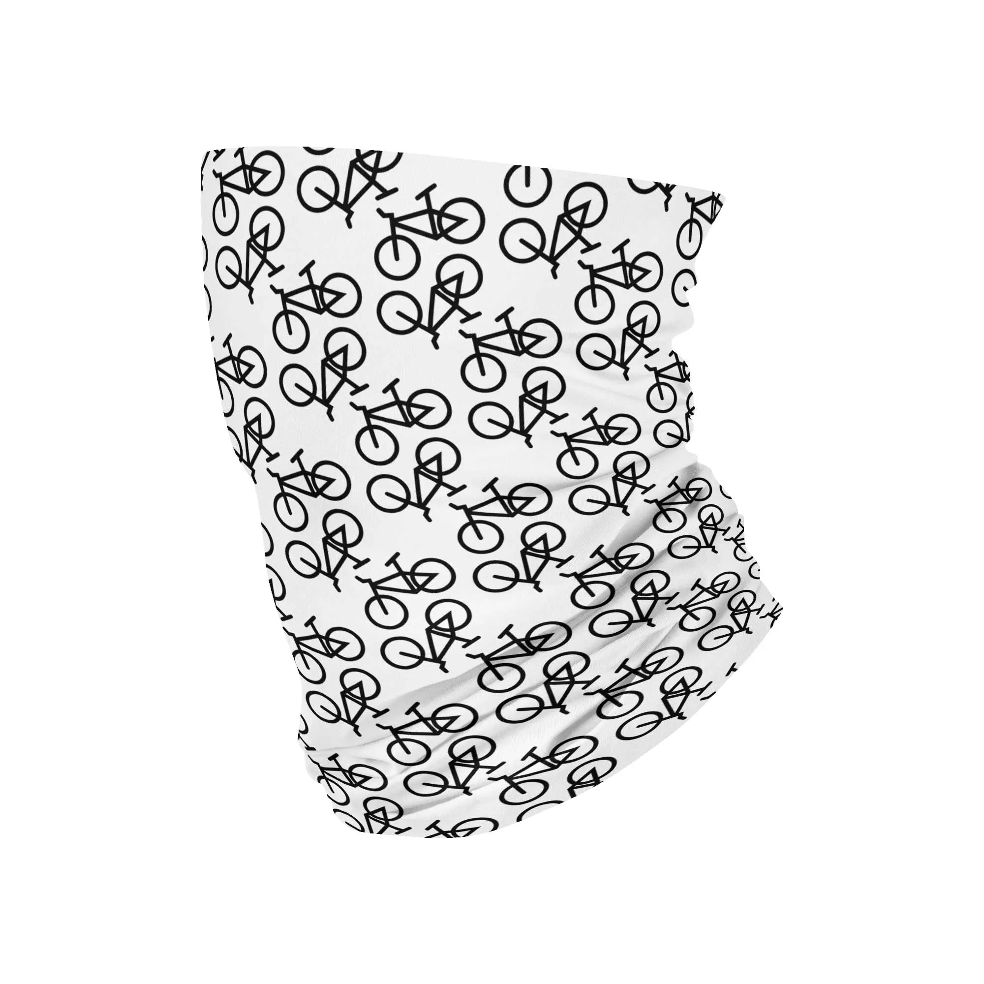 White Bike Neck Gaiter fits Kids, Youth and Petite
