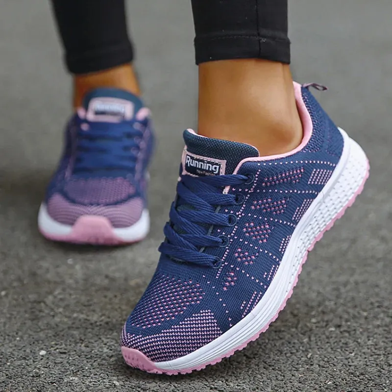 Women's Breathable Lace-Up Sneakers