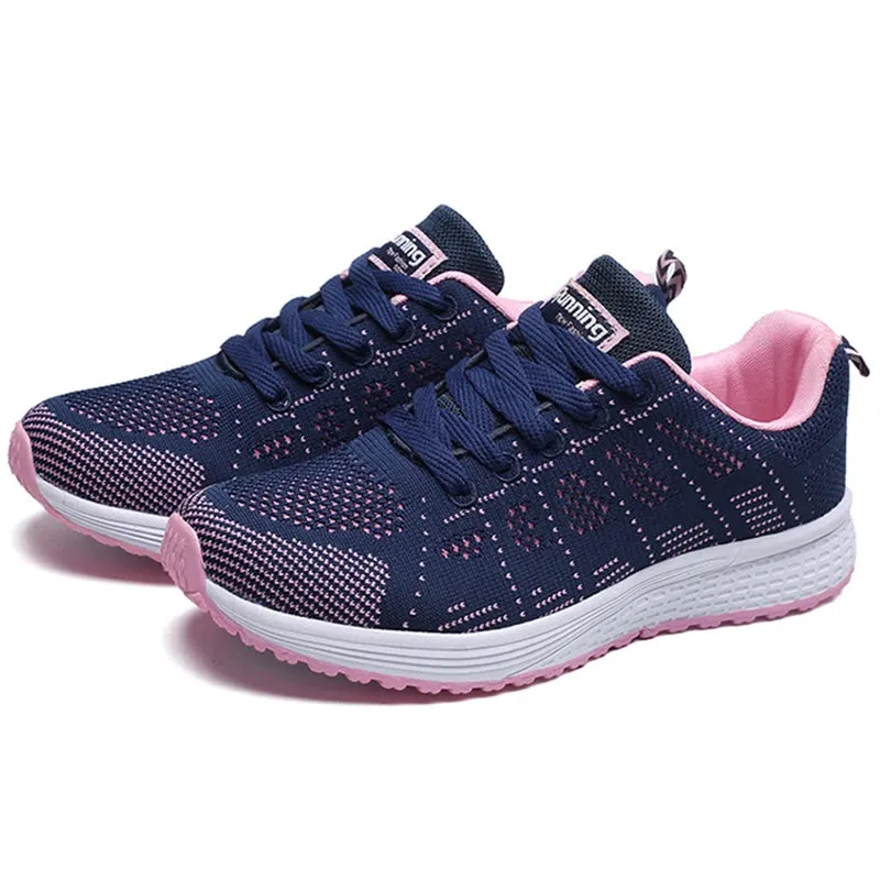 Women's Breathable Lace-Up Sneakers