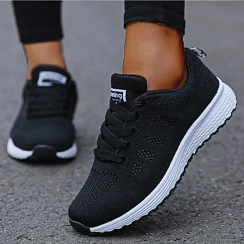 Women's Breathable Lace-Up Sneakers