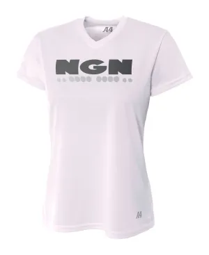 Women's Cooling Performance V-Neck Tech Tee | White