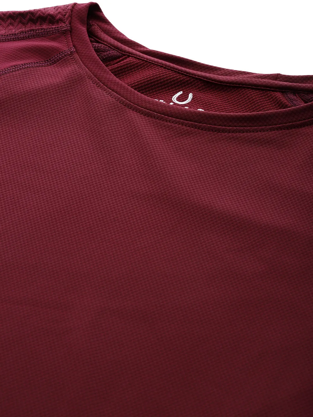 Women's Design Sleeves Training Maroon T-shirt