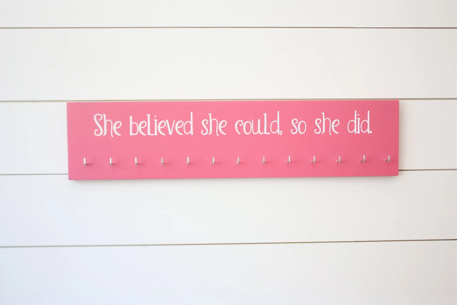 Women's Medal Holder - She believed she could, so she did. - Large