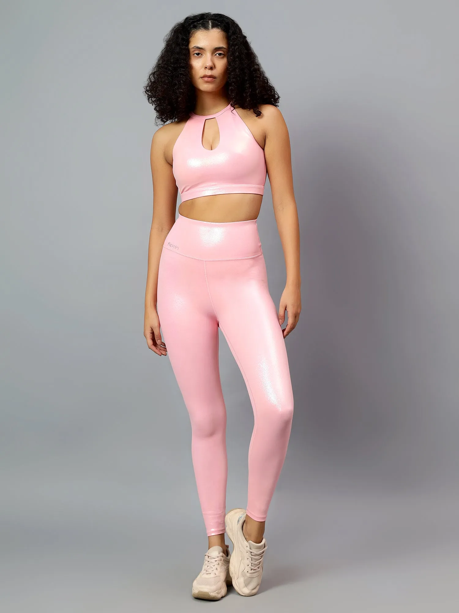 Women's Pink Shine On Training Tights
