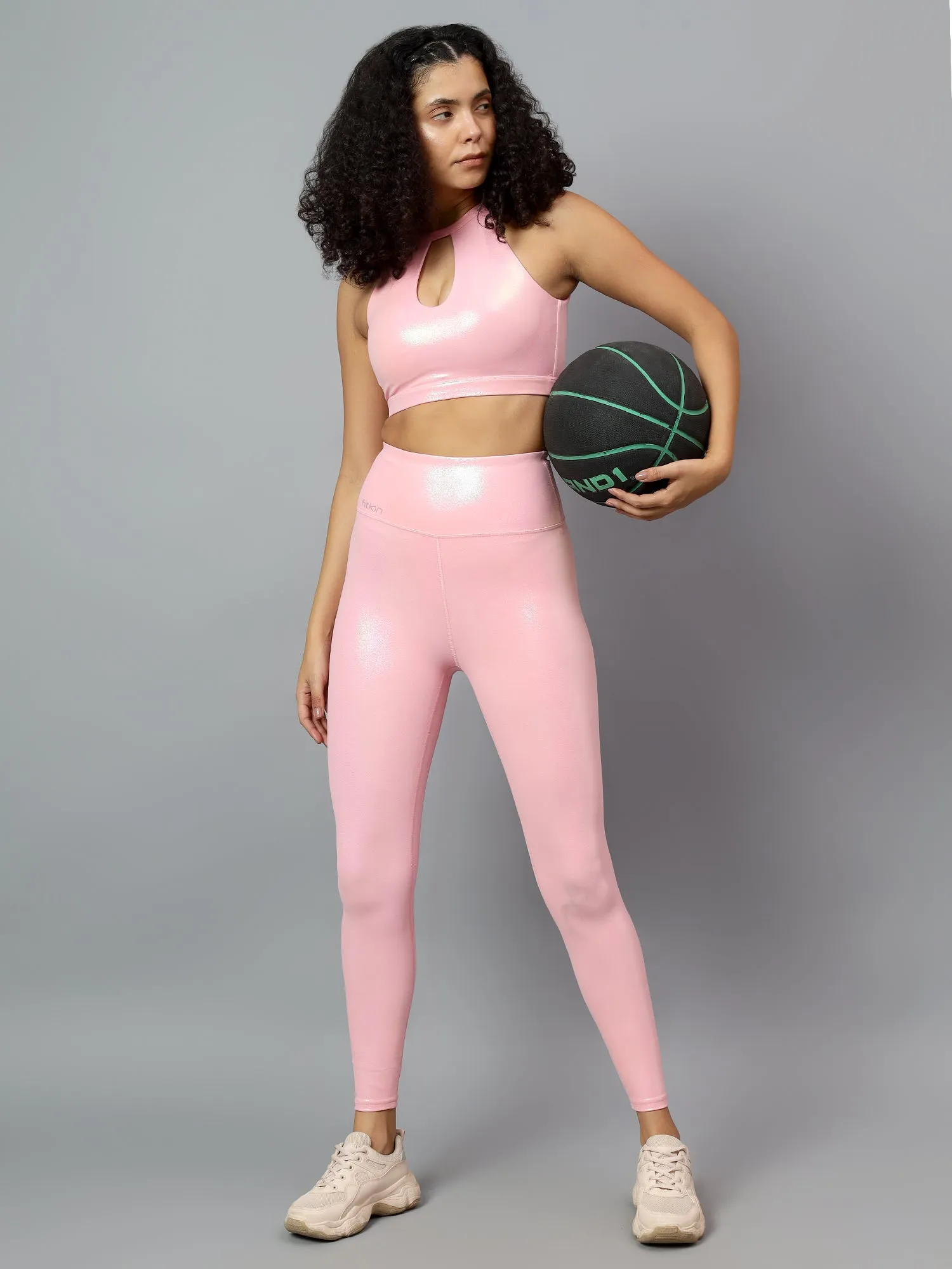 Women's Pink Shine On Training Tights