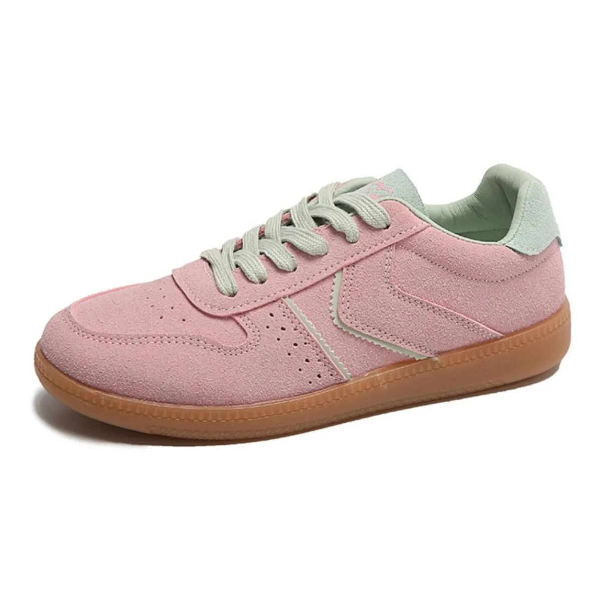 Women's Round Toe Lace Up Sneakers | Comfortable Flat Heel Casual Shoes