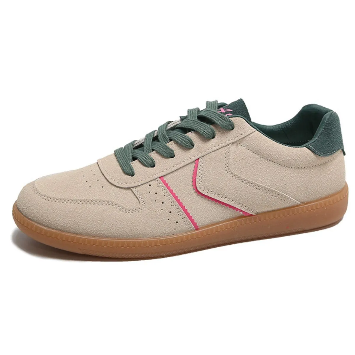 Women's Round Toe Lace Up Sneakers | Comfortable Flat Heel Casual Shoes