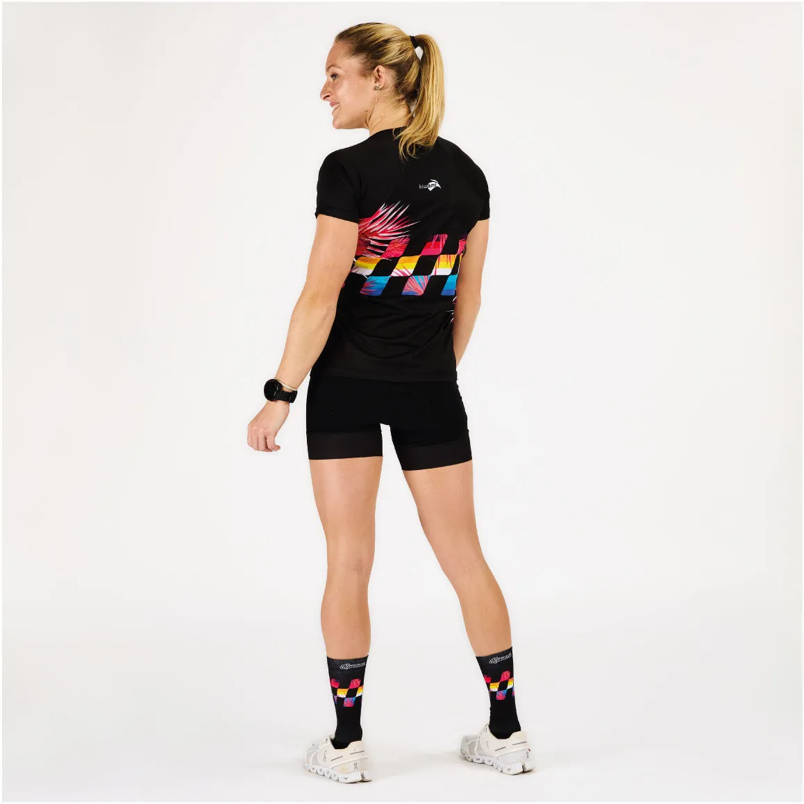 WOMEN'S RUNNING TEE-SHIRT FINISHER BLACK