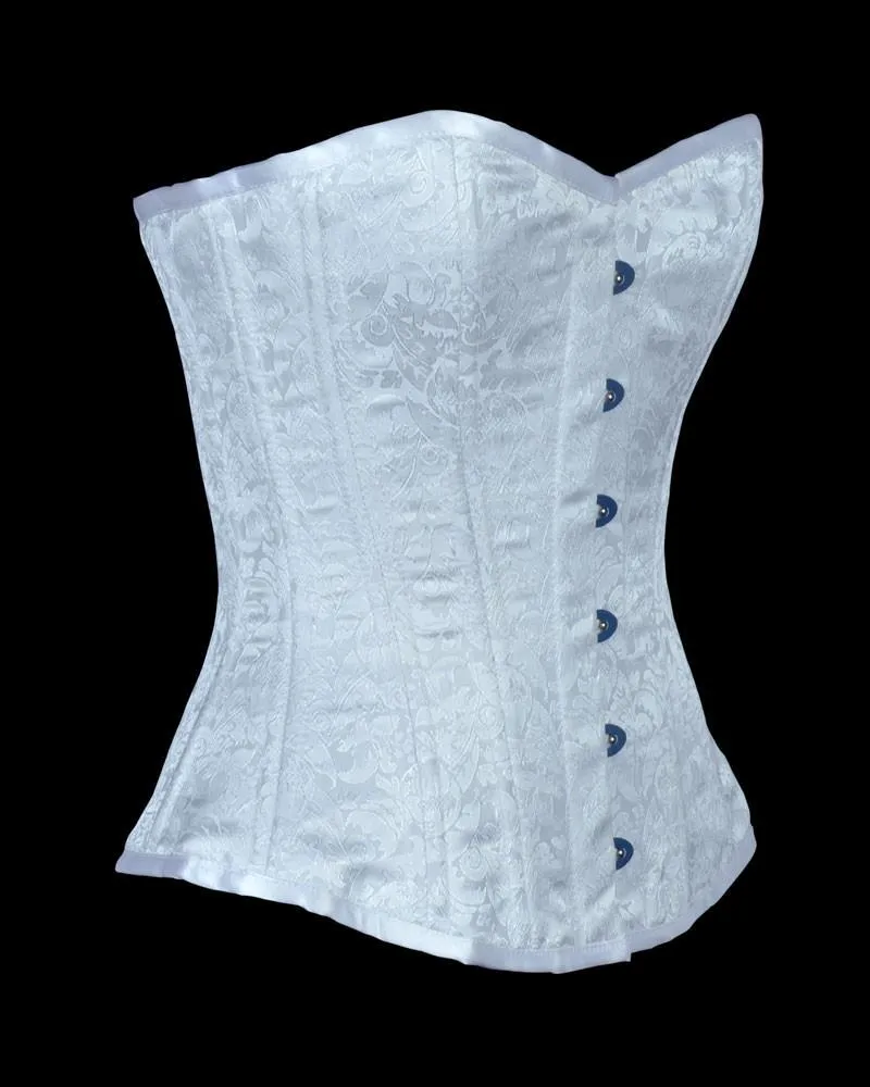 Xandra White Brocade Waist Training Corset